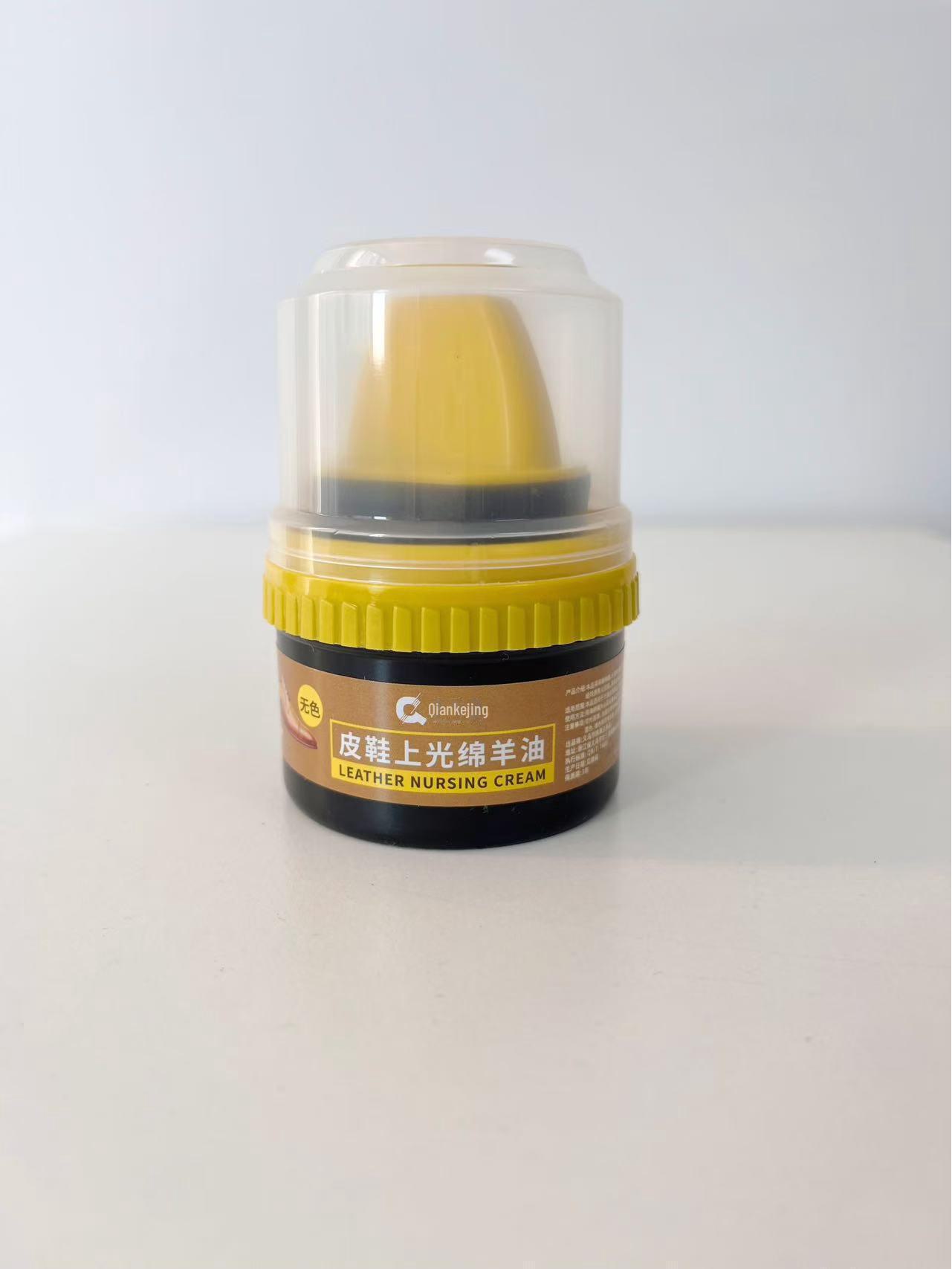 

Бесцветный крем для обуви: Воск для ухода за кожаной обувью с овечьим маслом для полировки черной кожи. with brush head белый