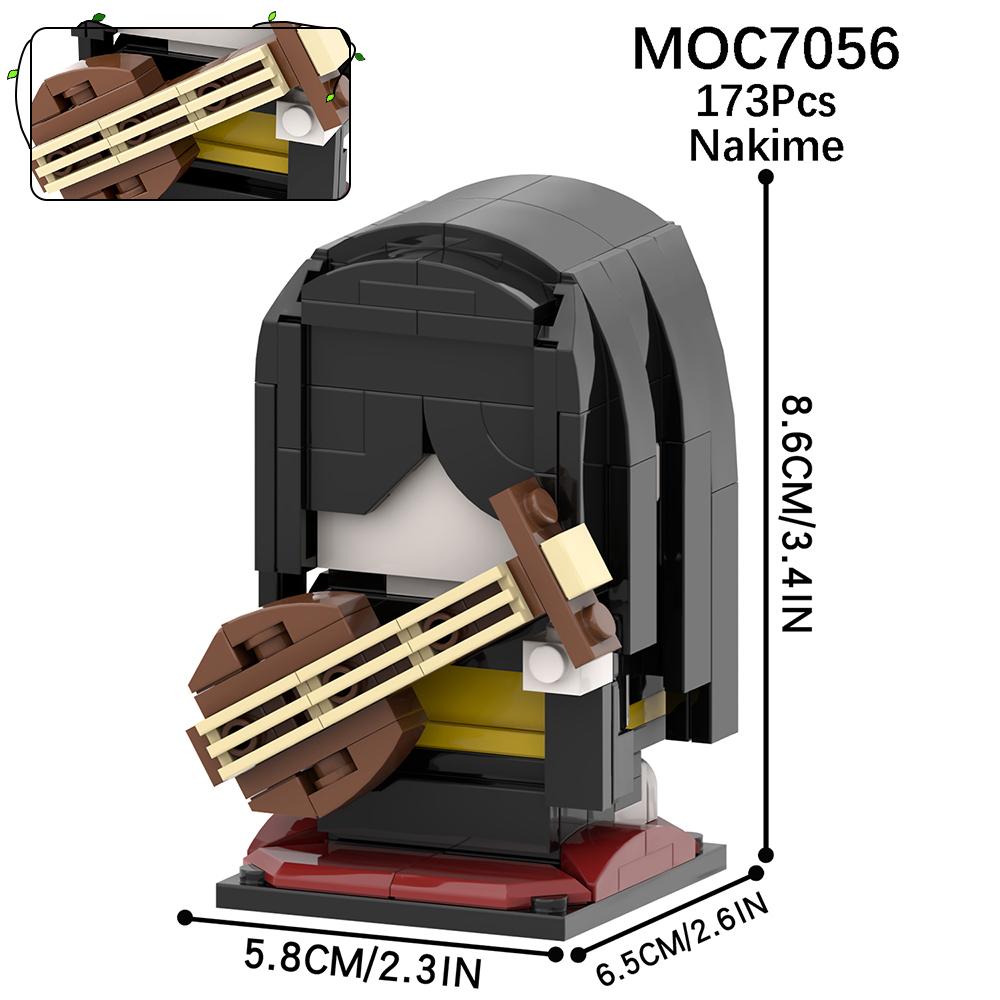 MOC Demon Bricks Anime Figure Slayer Head Tanjirou Mitsuri Inosuke Building Blocks Friends Gift Toys For Children Adult 3D Medol