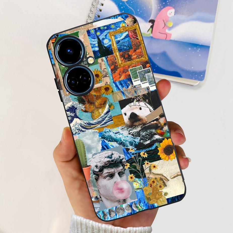 For Tecno Camon 19 Neo Case CH6i New Fashion Painted Cover Soft Silicone Phone Case For Tecno Camon 19 Pro 5G Camon19 Neo Bumper