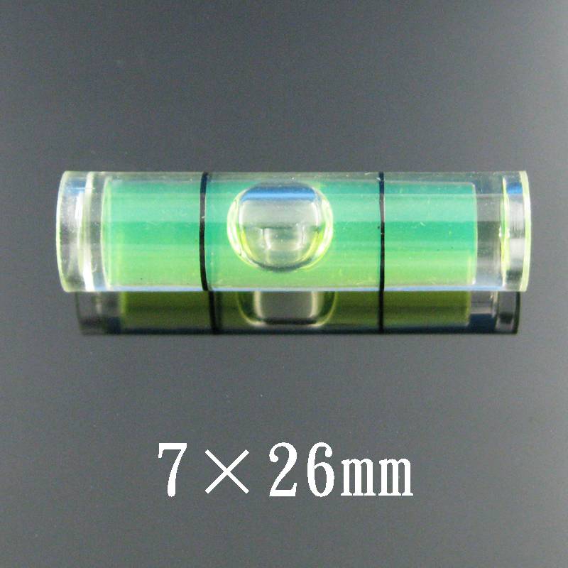 Acrylic Tubular Spirit Level Mini Cylinder Plastic Vial Water Level Indicator 1Pcs