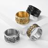Men's Viking Rune Ring, 4 Colors Norse Totem Titanium Steel Band, Vintage Gothic Amulet Jewelry, Nordic Style Finger Ring for Men, Punk Biker Gift