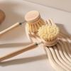 Solid Wood Dish Pot Brush Replaceable Frying Pan Brush Kitchen Cleaning Brush  Home Cleaning