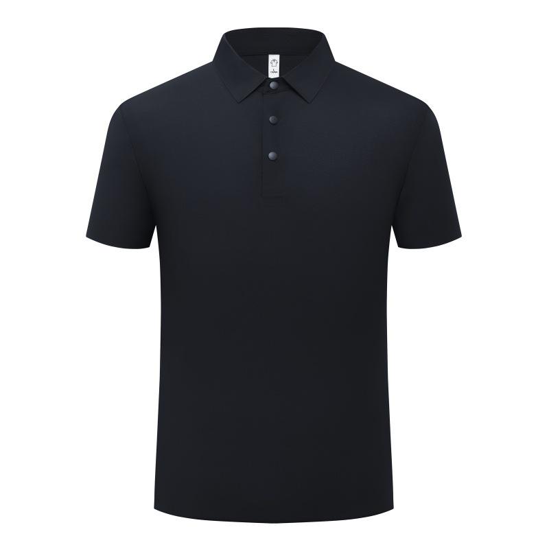 Unisex Summer Ice Silk Polo Shirt: Short Sleeve, Elastic, Business Casual, Customizable Logo 3XL