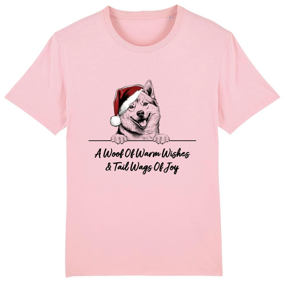 

SHIBA Christmas Dog T-Shirt Adults Kids Woof Wishes Tail Wags Xmas Gift Mum Her 2XL