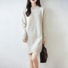 Women Sweater Dress 100% Wool MODERN NEW SAGA O-neck Knit Long Pullover Winter Jumpers Wool Long Dress Female
