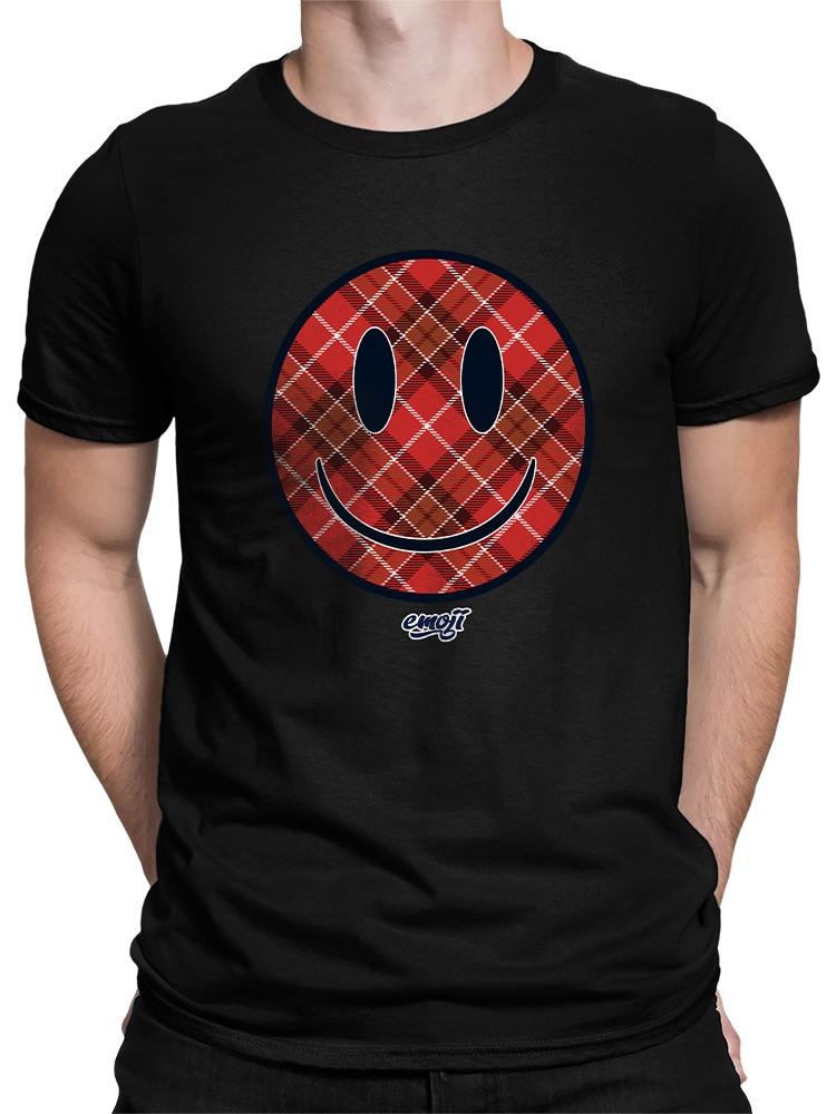 Officially Licensed Emoji Plaid Smile Checkered Emoji Design Mens T-shirt XXXL