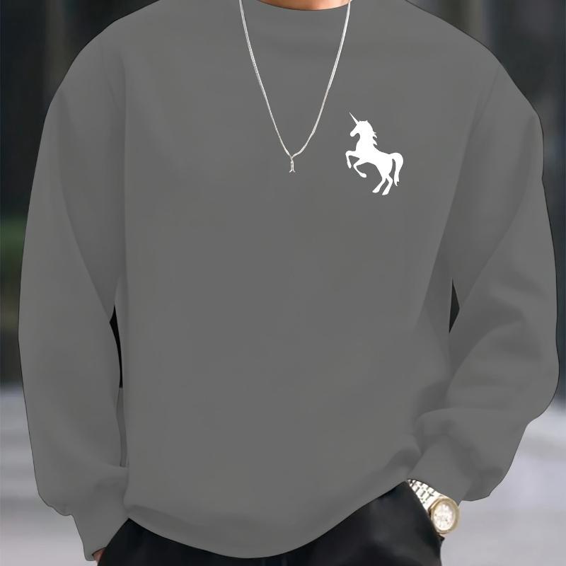 

Vintage Washed Crew Neck Sweatshirt, Cotton-Blend, Retro Casual S