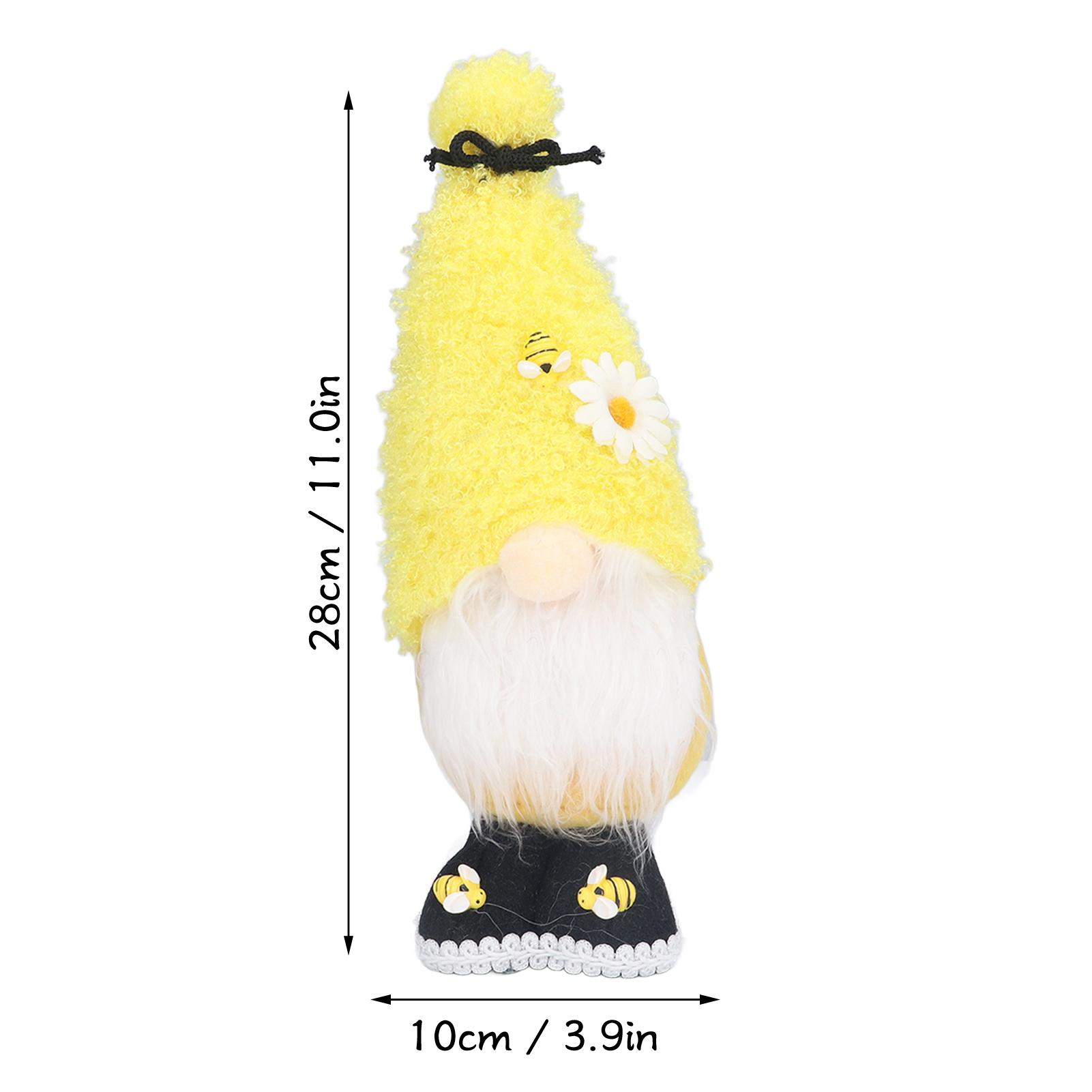 

Faceless Doll Delicate Cute Mascot Plush Gnome with Yellow Sunflower Flower Gnome Doll for Easter Wedding Birthday