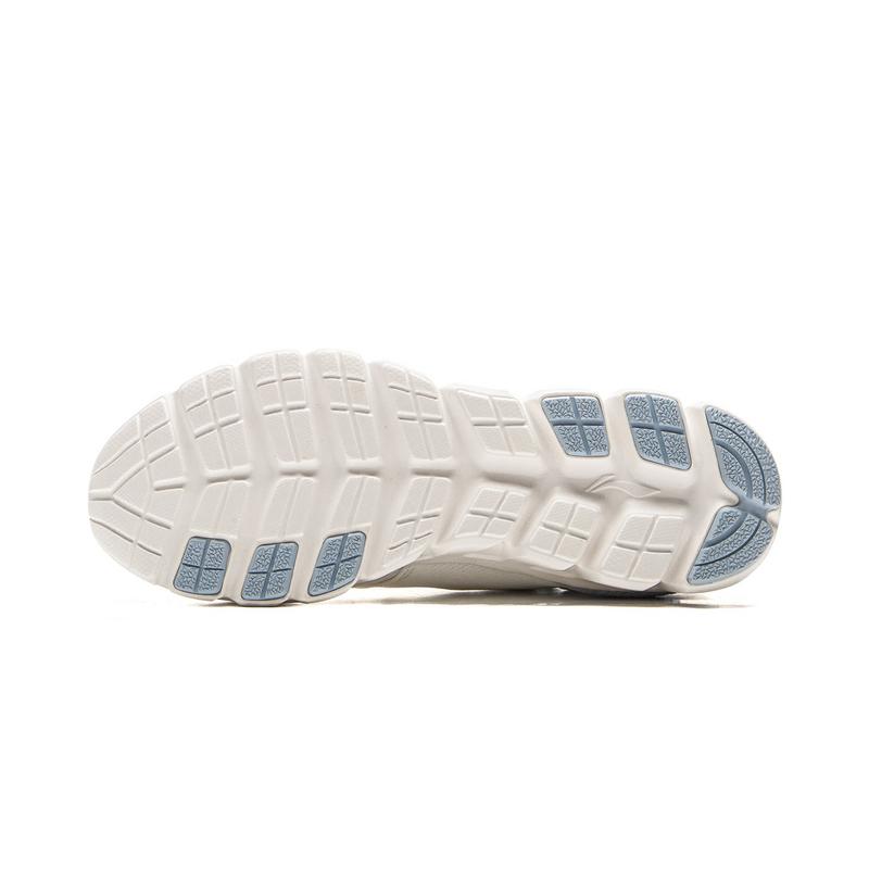 LiNing Minimalist Versatile Shock Absorbing Breathable Low Top Casual Running Shoes Women sneaker Cloud-White ARSV078-3