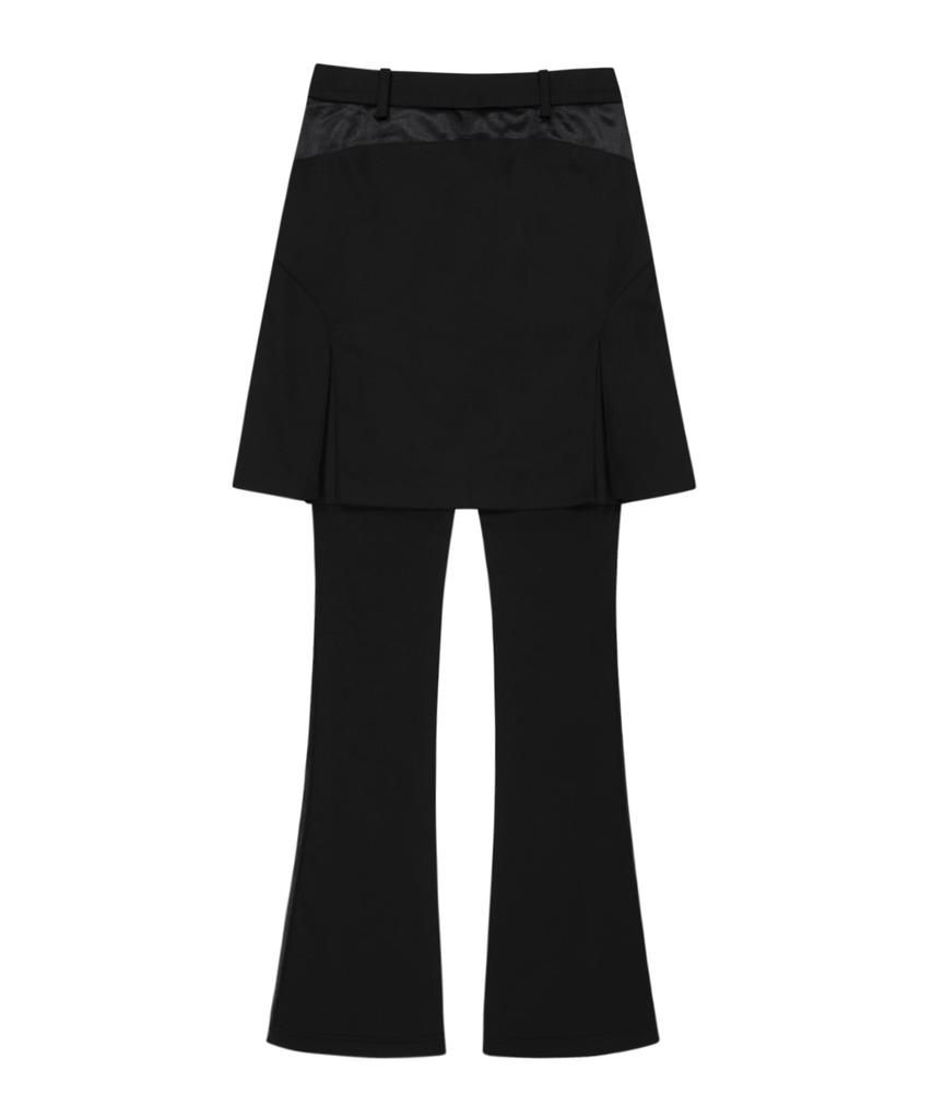 OJOS Pleated Jersey Skirt Pants / Black