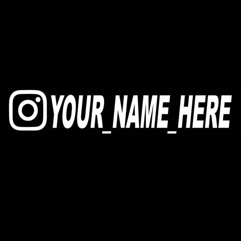 User Name Custom Personalized Instagram Vinyl Decals for Instagram FACEBOOK Customization Needs Remarks Car Sticker