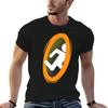 Portal 2 Video Game Funny Orange Teleport Tshirt Minimalist Plain Crew Neck Tshirt