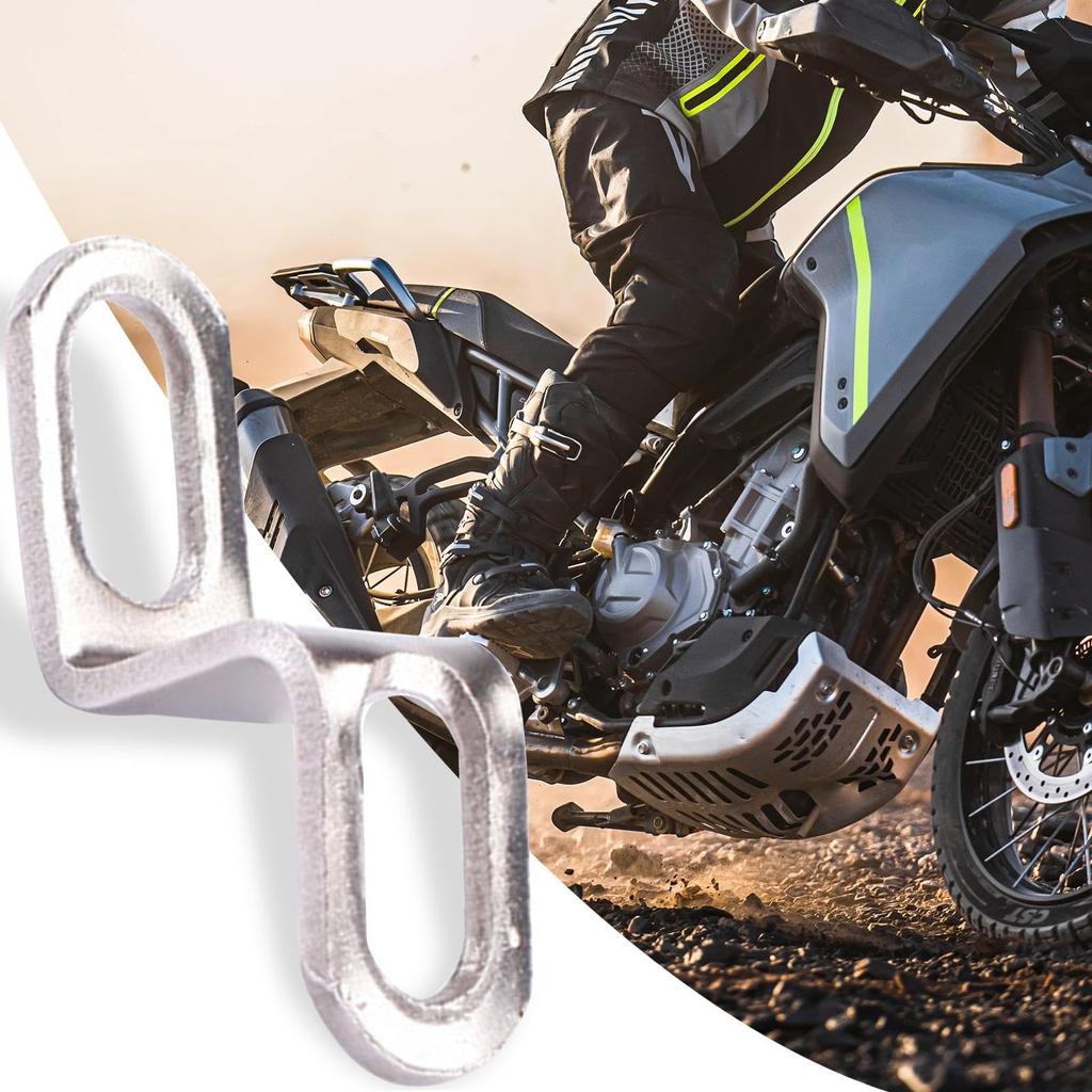 Auspuffhalterung Motorrad Motorrad Auspuff Montagehalterung, Z-Form Schalldämpferklemme, Edelstahl Silber