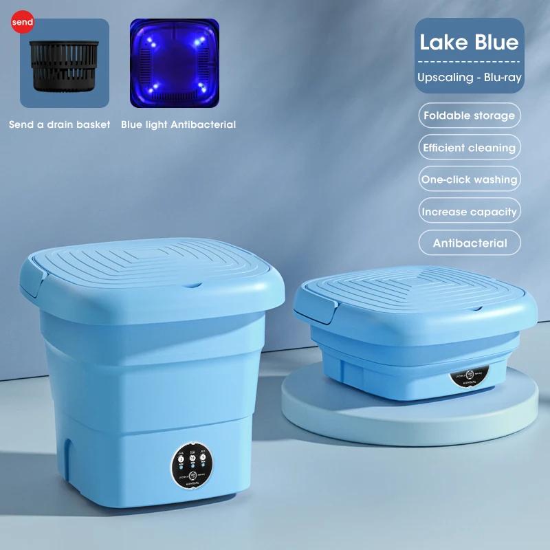 

Портативная стиральная машина для детского дома, мини-сушилка для общежития, студенческие носки, нижнее белье, трусики, аренда, бесплатная доставка us синий