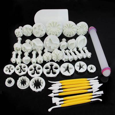 Yeni 33 Parça Şeker Hamuru Pasta Cupcake Süsleme Fondan Şeker Hamuru Piston Kesiciler Aletler