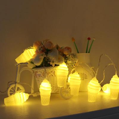 Decoration Light Ice Cream Shape LED Bulbs 1.5m LED Lights Creative Holiday Lighting For Wedding Party Decoration Light