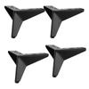 4x Heavy Duty Iron Triangle Furniture Legs Loveseat Couch Leg Modern Style Replacement Legs for Dresser, TV Cupboard, Furniture,