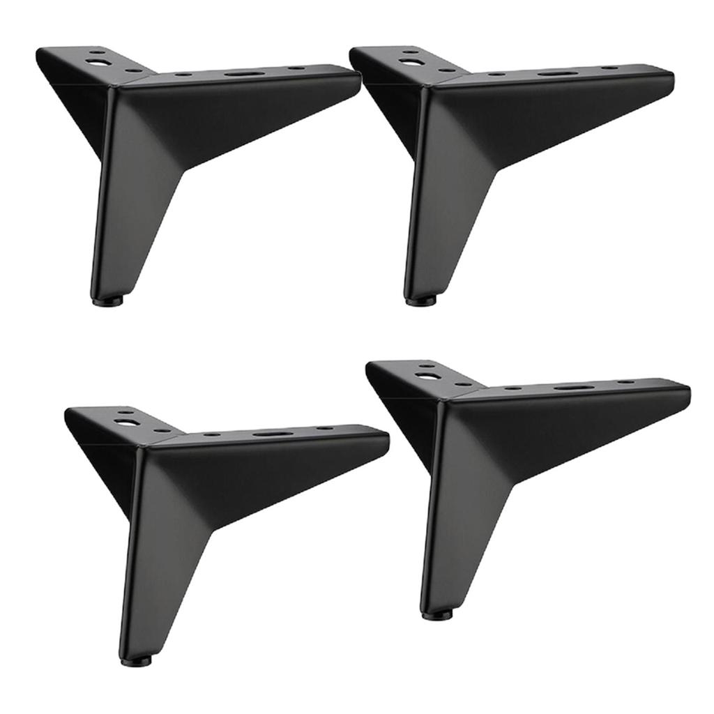 4x Heavy Duty Iron Triangle Furniture Legs Loveseat Couch Leg Modern Style Replacement Legs for Dresser, TV Cupboard, Furniture,