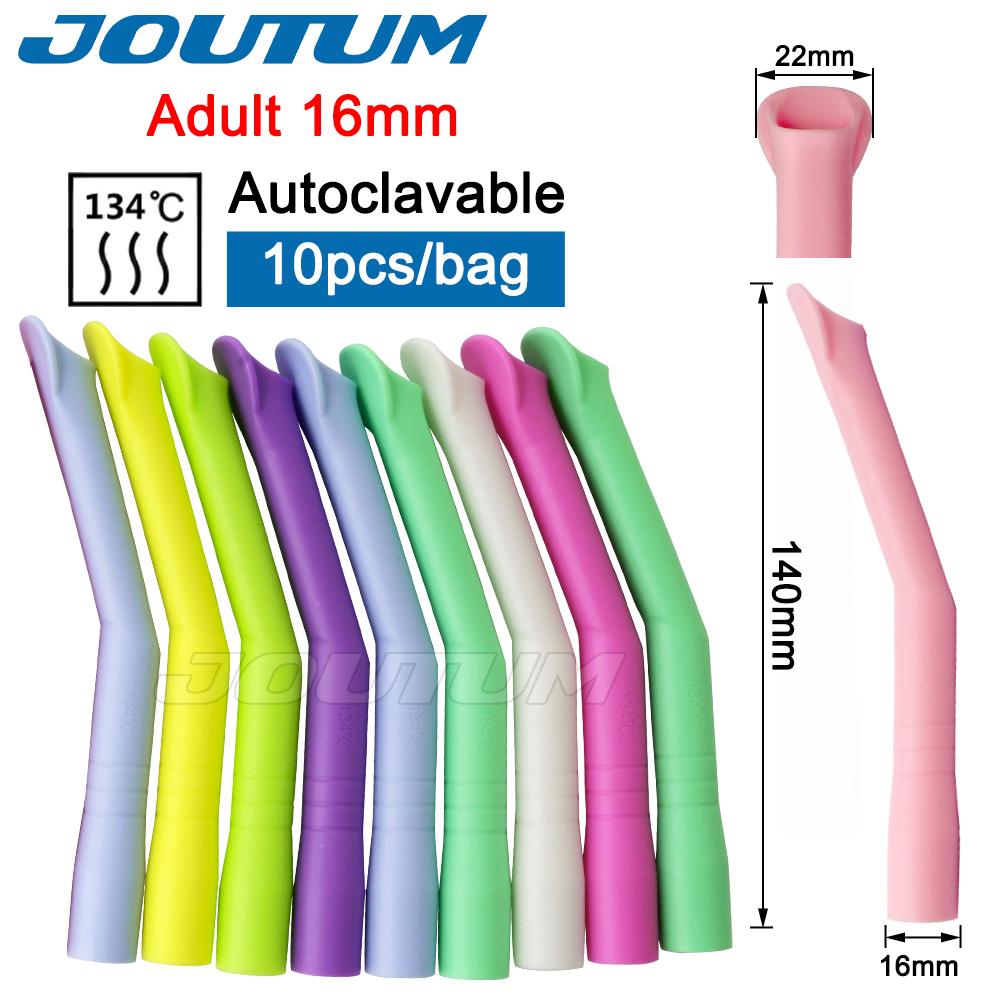 10pcs Dental Autoclavable Strong Suction Tips Dental Duckbill Evacuation Tips Aspirator Saliva Tube Suction Tips Dental Material