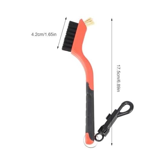 Golf brush tool - Compact size cleaning brush tool that can be used on both sides and can be used for multiple purposes, golf mobile cleaning, women,