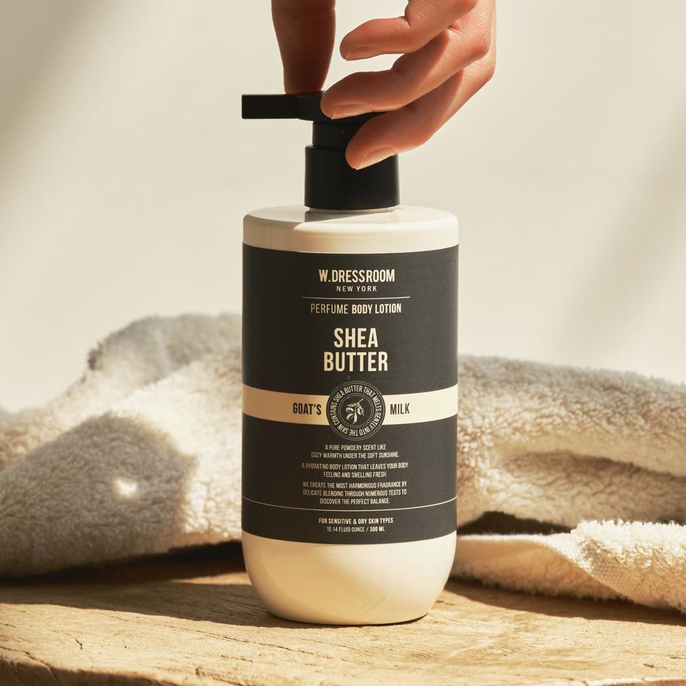 W Dress Room Highly Moisturizing Goat Milk Perfume Shea Butter Body Lotion, 300ml, 1 unit