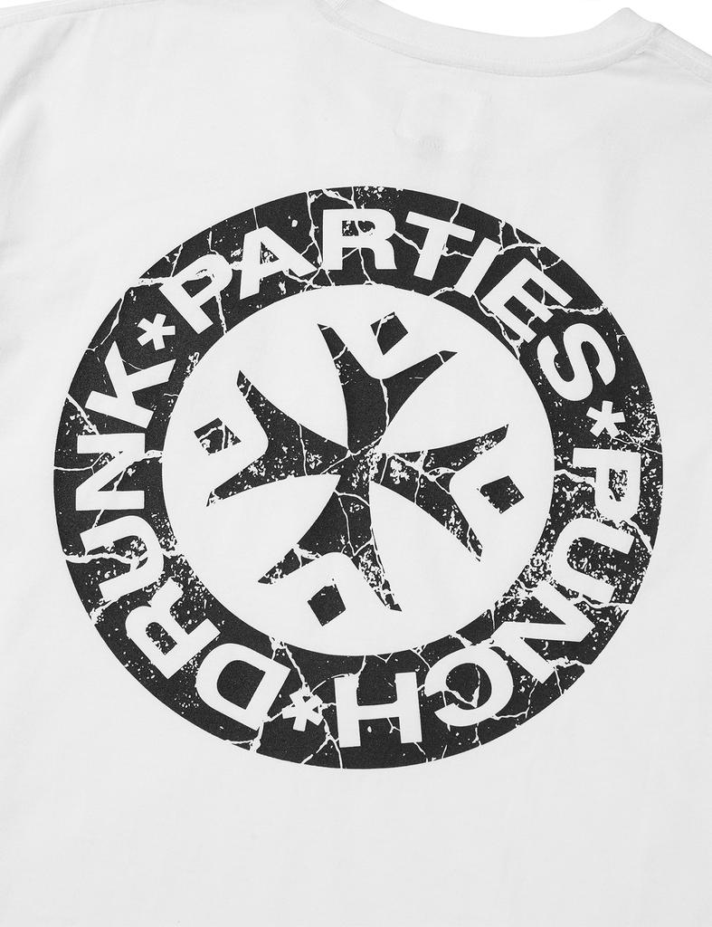 PUNCH DRUNK PARTIES Hurt Logo Narrow Tee (White)