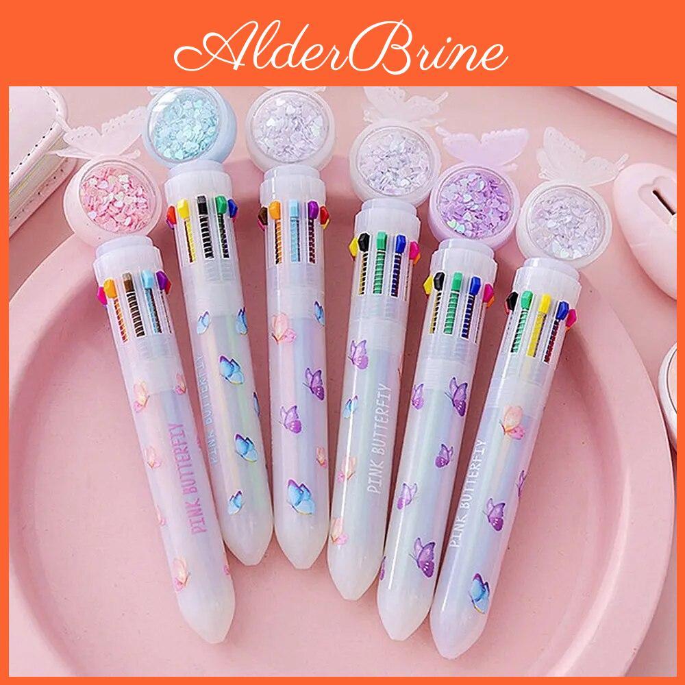 Cute 2pcsset Butterfly Ballpoint Pen School Office Supply Ballpoint Pen Rollerball Pen Stationery Gift