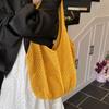 2025 New Niche Design Literary Lazy Wind Hollow Knitted Tote Bag Large Capacity Casual Versatile Shoulder Bag