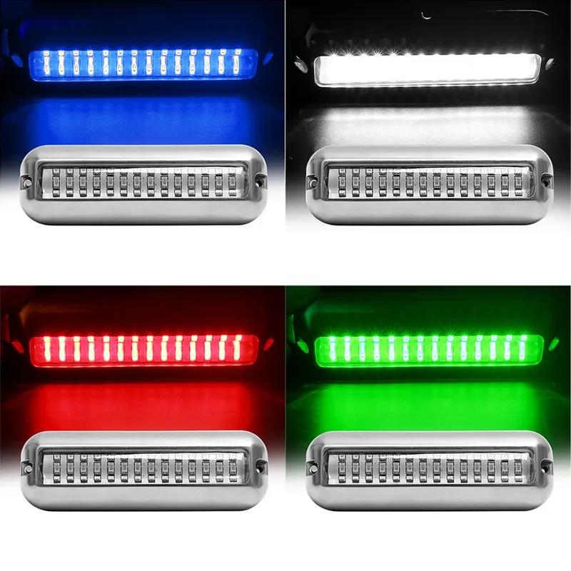 42 LED Wodoodporne Morskie Łodziowe Światło LED Stal Nierdzewna Podwodne Pontonowe Lampa Rufowa Jacht Kabina Pokład Tylne Światła Akcesoria