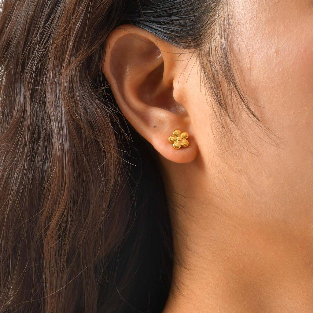 Vnox Damen Kleine Hübsche Blumen Ohrstecker Edelstahl Mode Statement Knorpel Ohrschmuck Geschenke