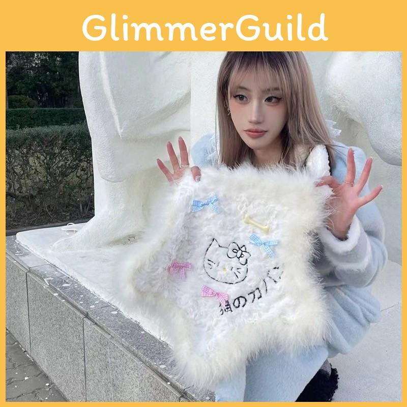 Kitty Star Shaped Cartoon Plush Bag With Adjustable Shoulder Straps For Students