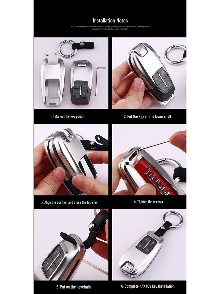 Coque de clé Ferrari 488/458/ST90 avec couvercle de protection et boucle