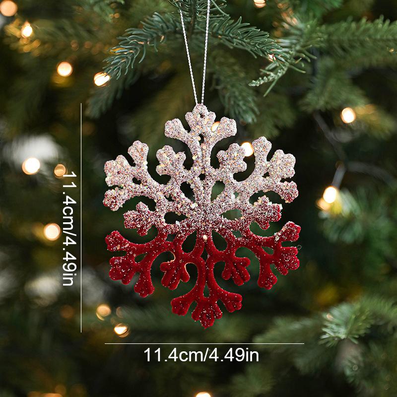 1PC luxurious velvet Christmas decoration easy to hang Christmas decoration exquisite and cute snowflake deer pendant