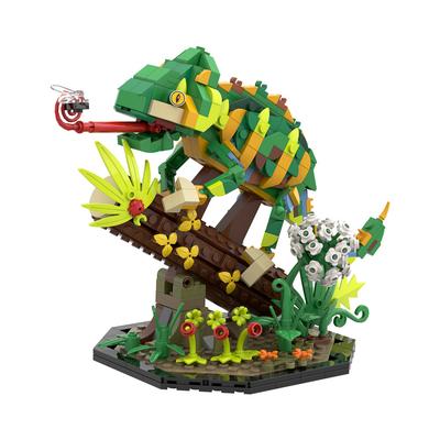 Ungiftige Gobricks Moc Chamäleon Bausteine Reptil Haustier Eidechse Insekt Bausteine Spielzeug Geschenk