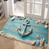 Navigations-Anker-Muster Fußmatte Geeignet für Eingangsbereich Wohnzimmer Schlafzimmer Küche Heimdekoration Teppich Eingangstür-Matte