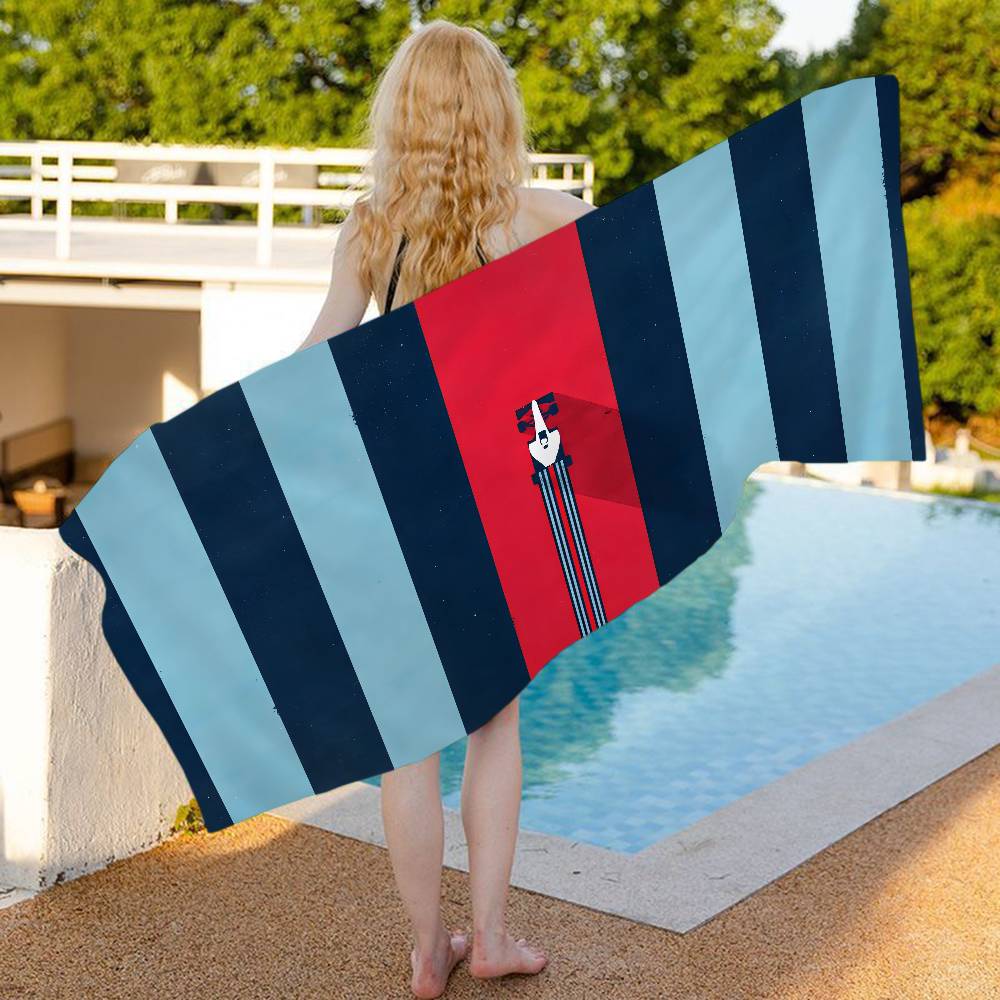 M-Martini Racing Logo Anime Beach Swimming Towel Soft Absorbent Washcloth Children's Gifts For Kids Travel Camping Gym