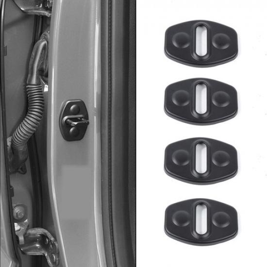 Black Door Lock Protector Cover Buckle Trim Cover for  Ford F150 & Bronco +
