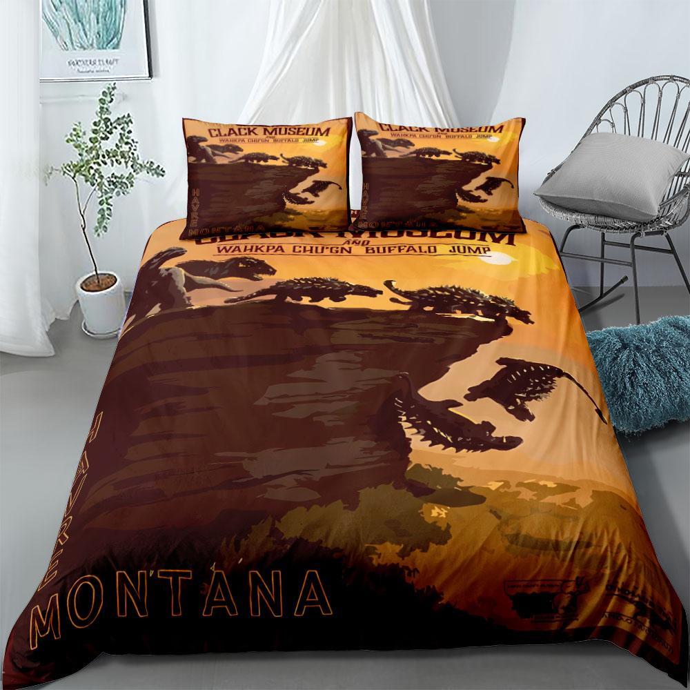 Dino Riders Duvet Cover Set King Queen Double Full Twin Single Bed Linen Set