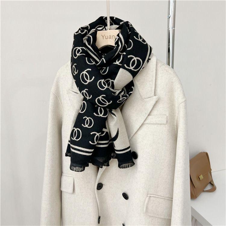 New Autumn and Winter Shawl with High End Scarf Office Blanket Imitation Cashmere Thickened Warm Scarf