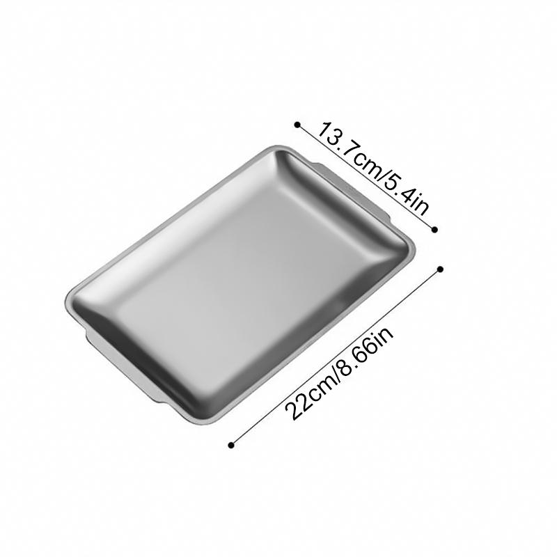 1PC Rectangular Dining Table Decoration Storage Tray New Stainless Steel Material Tray Outdoor Multiple Sizes Available