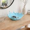 Coastal Style Organizer 3D Printed Jewelry Tray for Rings Earrings Bracelets, Ocean Splash Boho Home Decor Trinket Dish, Decorative Desktop
