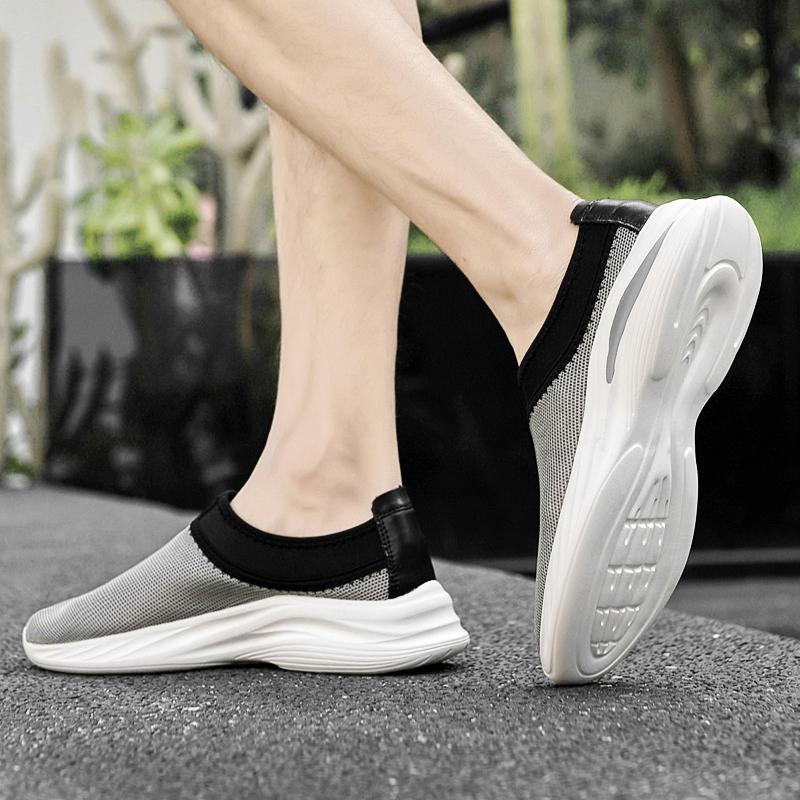 Summer Men's Breathable Mesh Loafers Slip-On Casual Shoes Lightweight Comfortable Flats Walking Shoes for Men Sneakers