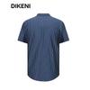 DIKENI Men's Summer Striped Short Sleeve Knit Casual Shirt
