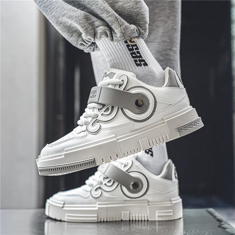 

2024 spring and summer new music theme platform sports board shoes ins niche Hong Kong style casual student shoes men s shoes 39 бежевий