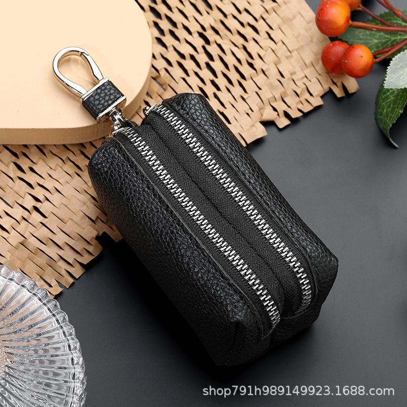 

Двошаровий портмоне та тримач для карток: Багатофункціональна сумка для ключів великої місткості для чоловіків і жінок