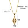 Witch's Test Heart Rhombus Anime Pendant Necklace - Gold, Versatile, Couple's Jewelry