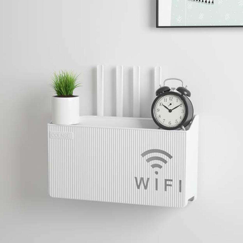Cable Organizer TV Set-top Organizer Box Wall Mounted Wireless Wifi Router Shelf Living Room