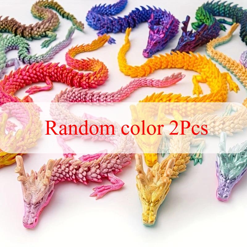 3D Printing Dragon Toy Chinese Dragon Joint Rotated Colorful Handicrafts Desktop Ornaments For Children'S Decoration Gift Toys