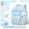 Cartoon multi-compartment schoolbag, female student-level large-capacity backpack, cute new girls' back
