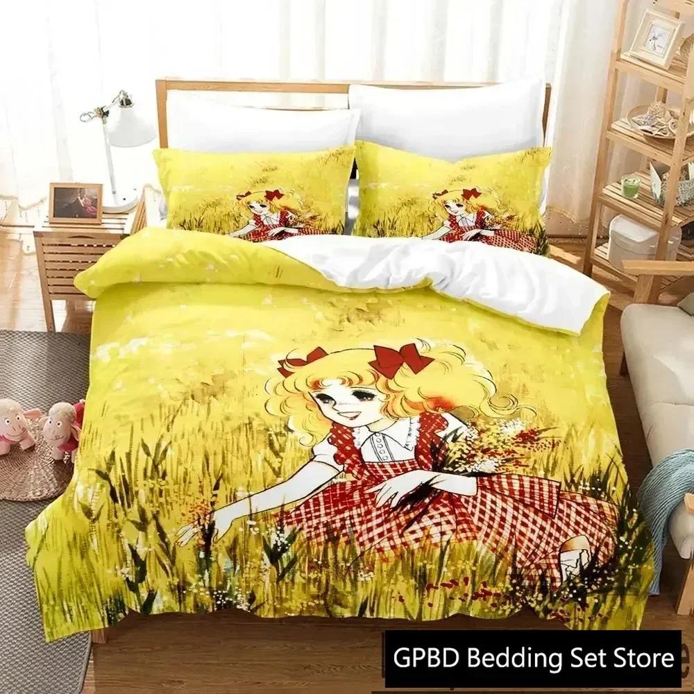 3D Print Manga Candy Anime Bedding Set Bedroom Soft Modern Bedspreads Comefortable Kids Duvet Cover Quilt Cover And Pillowcase